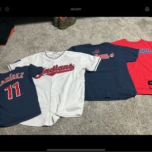Cleveland Indians jersey bundle 4 jerseys